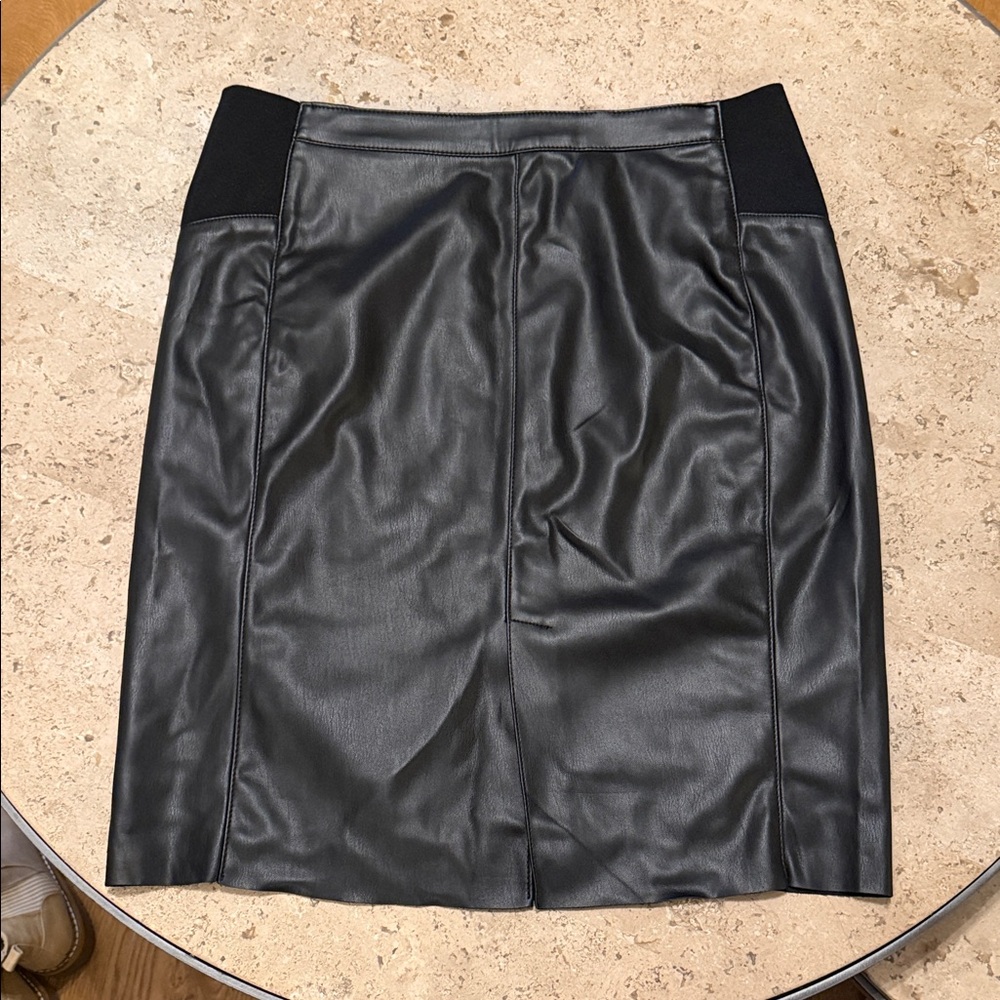 Faux Black Leather Skirt - Picture 5 of 5